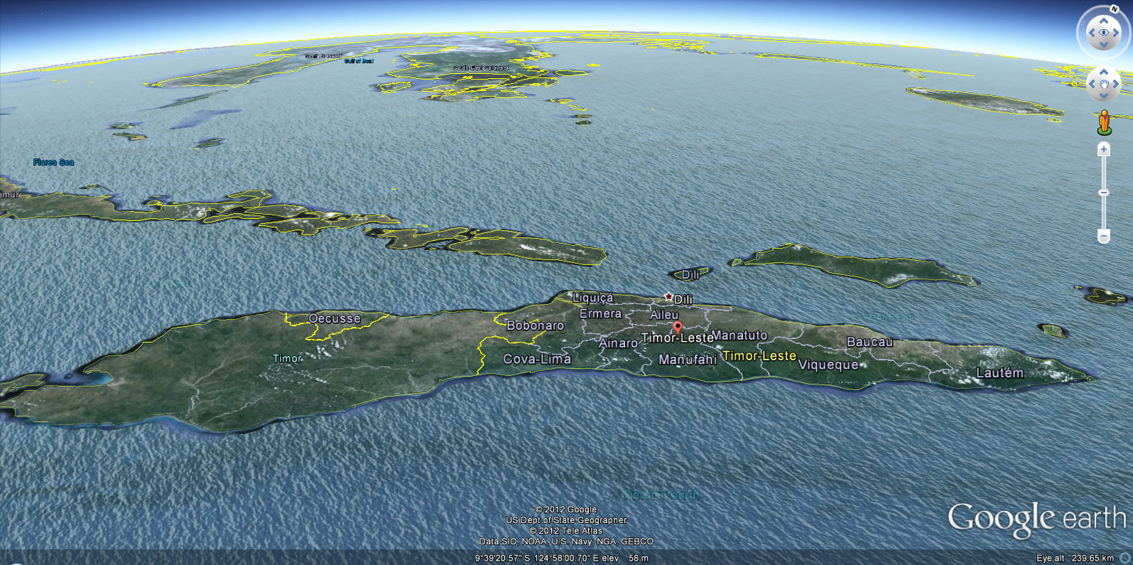 dogu Timor yeryuzu haritasi